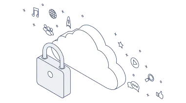 お客様ごとの専用セキュリティ環境で安全に管理するイメージ